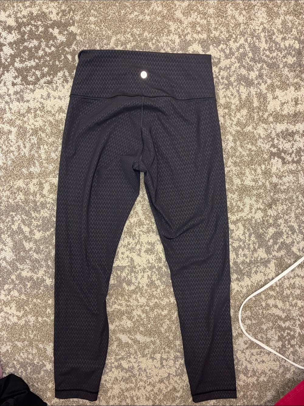 lululemon athletica Black Heathered Workout Leggings